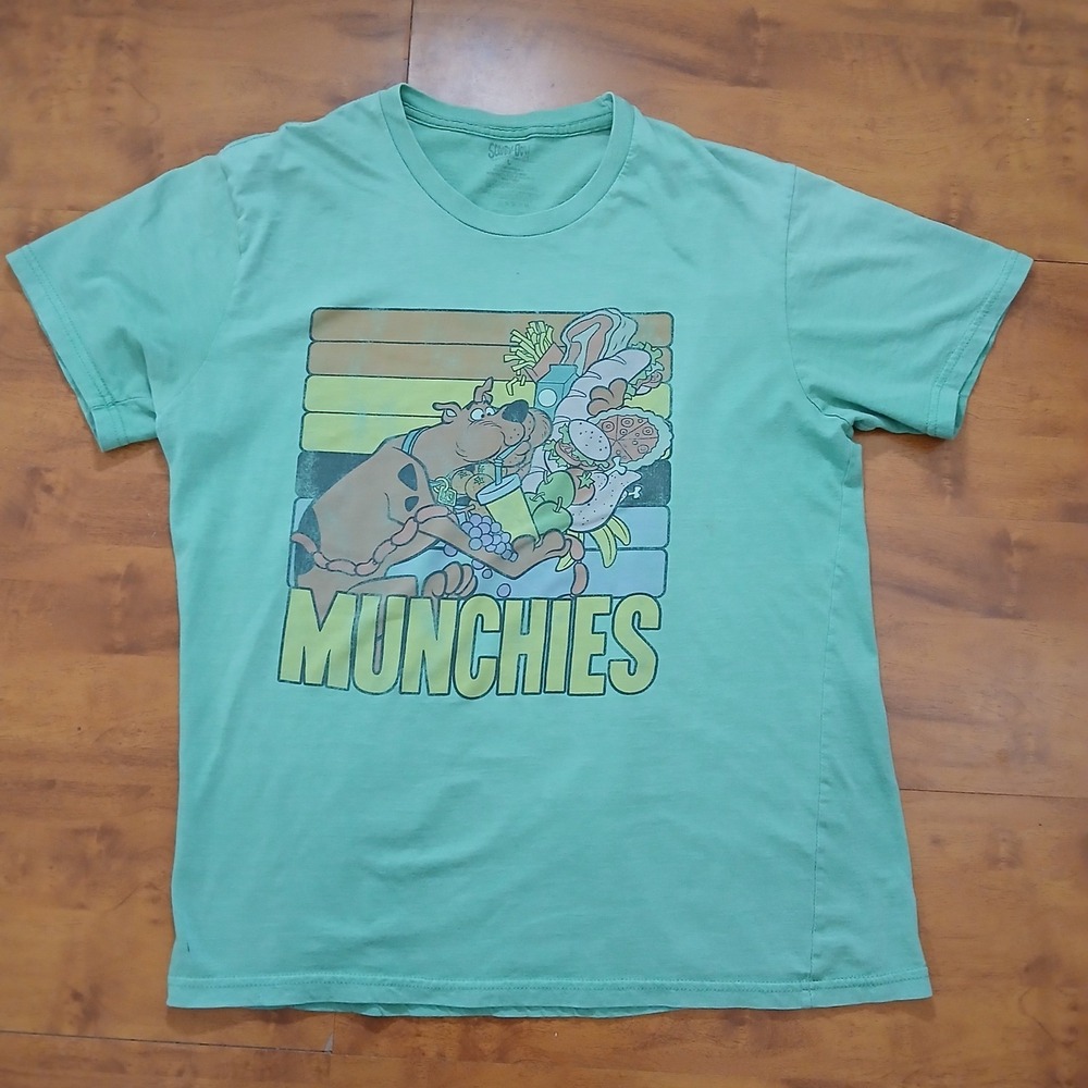 Scooby-Doo T-Shirt Mens Large Green Munchies Graphic Tee Retro L